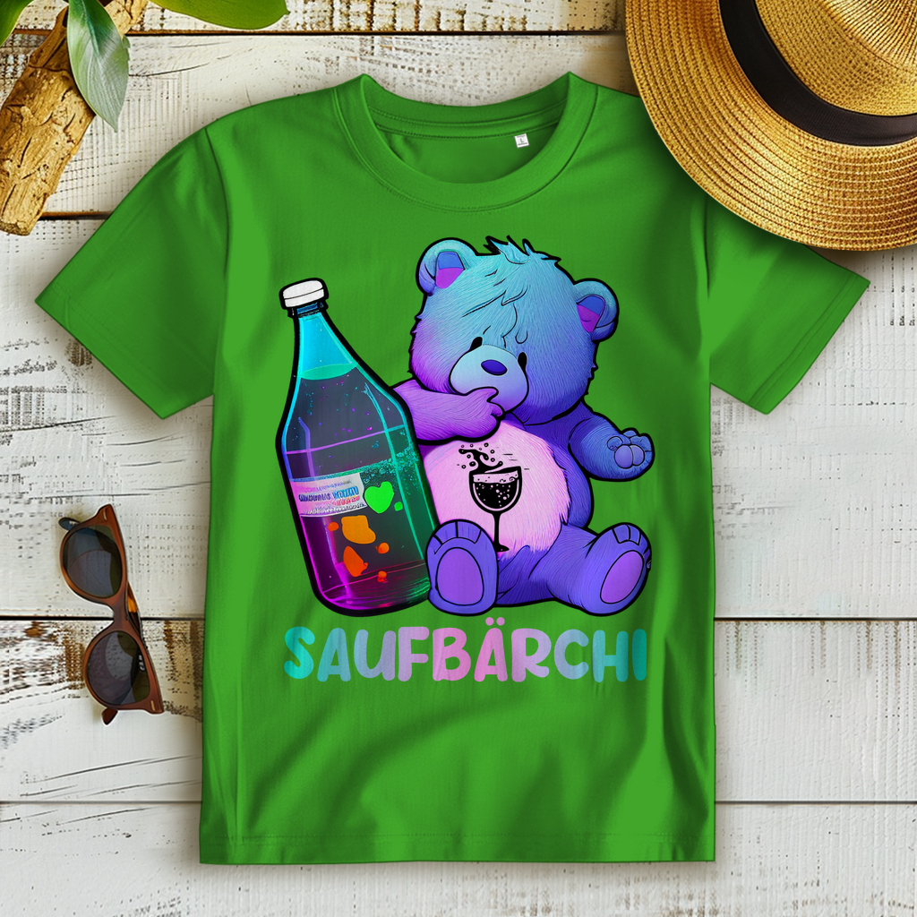 Saufbärchi - Glücksbärchi - Damen Premium Bio T-Shirt