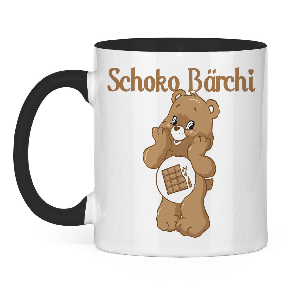Schoko Bärchi - Glücksbärchi - Tasse zweifarbig Black
