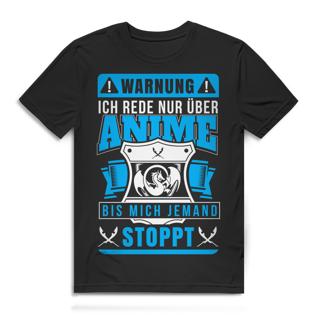 Anime Sprüche Shirt Herren – Lustiges T-Shirt für Otaku Fans & Manga Liebhaber Black