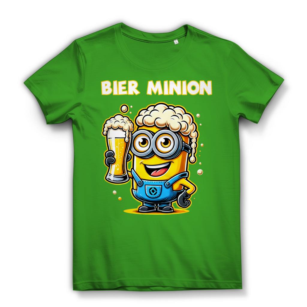 Lustiges Damen Premium Bio T-Shirt – Bier Minion Design für Bierliebhaberinnen