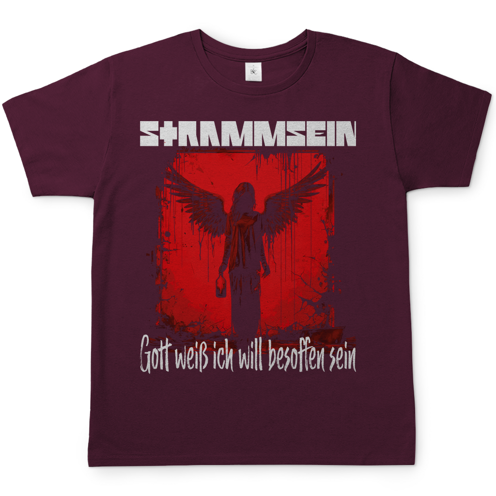 Strammsein Gott weiß ich will besoffen sein - Herren Shirt Burgundy
