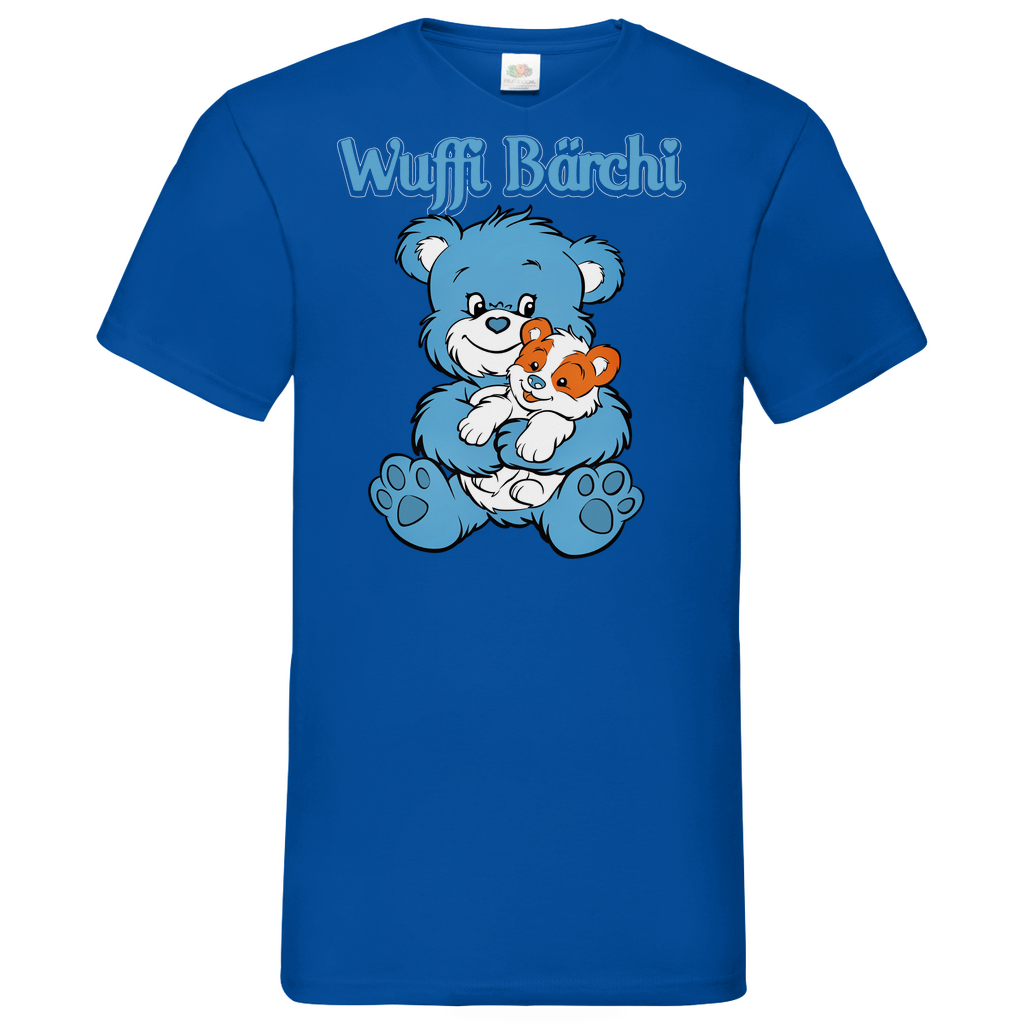 Wuffi Bärchi - Glücksbärchi - Herren V-Neck Shirt Royal Blue