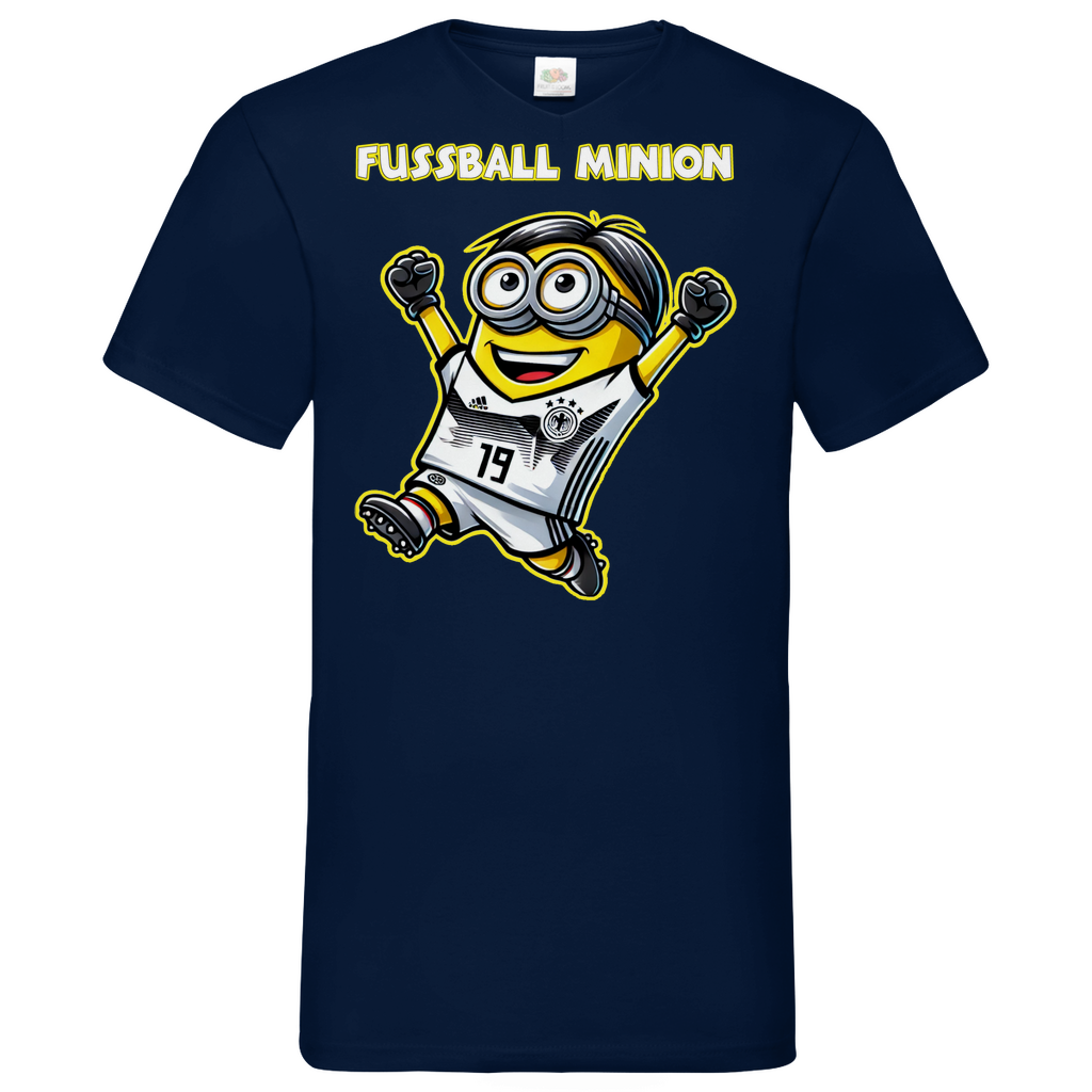 Fussball Minion - Herren V-Neck Shirt