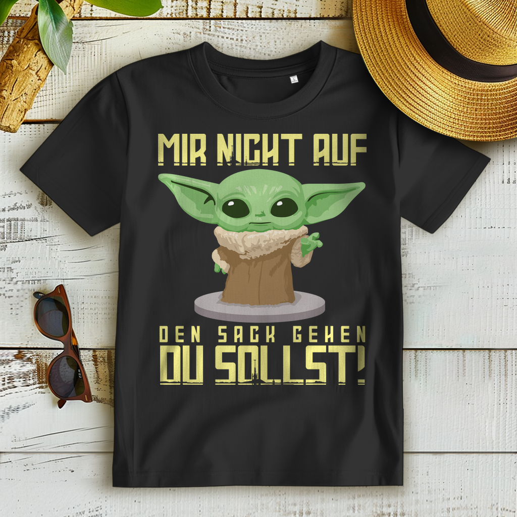Mir nicht auf den Sack gehen du sollst Baby Yoda Grogu - Damen Premium Bio T-Shirt Black