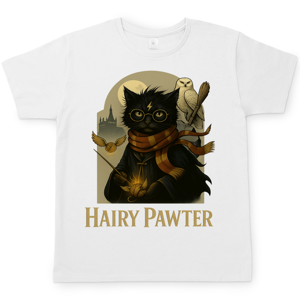 Hairy Pawter Harry Potter Katze - Herren T-Shirt White