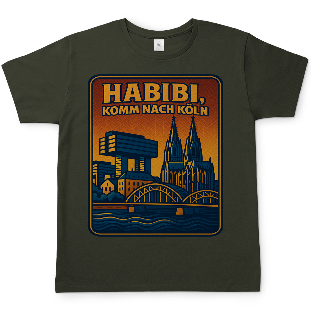 Habibi komm nach Köln - Herren T-Shirt Urban Khaki
