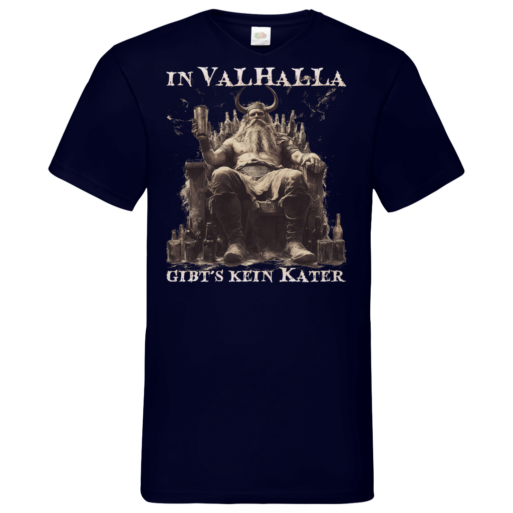 In Valhalla gibt´s kein Kater - Herren V-Neck Shirt