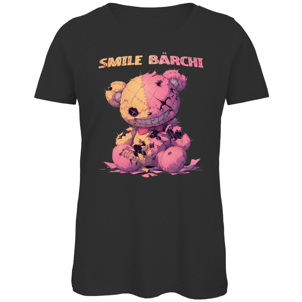 Smile Bärchi - Damen Premium Bio T-Shirt Black