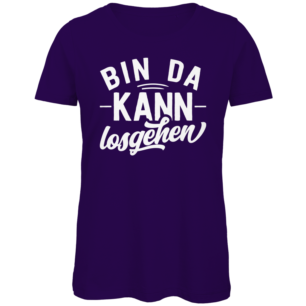 Bin da kann losgehen - Damen Premium Bio T-Shirt Urban Purple