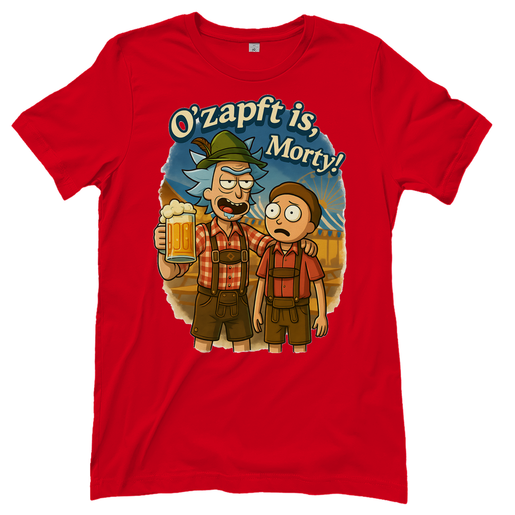 O´Zapft is Morty! Rick & Morty Oktoberfest Bier - Damen T-Shirt Red