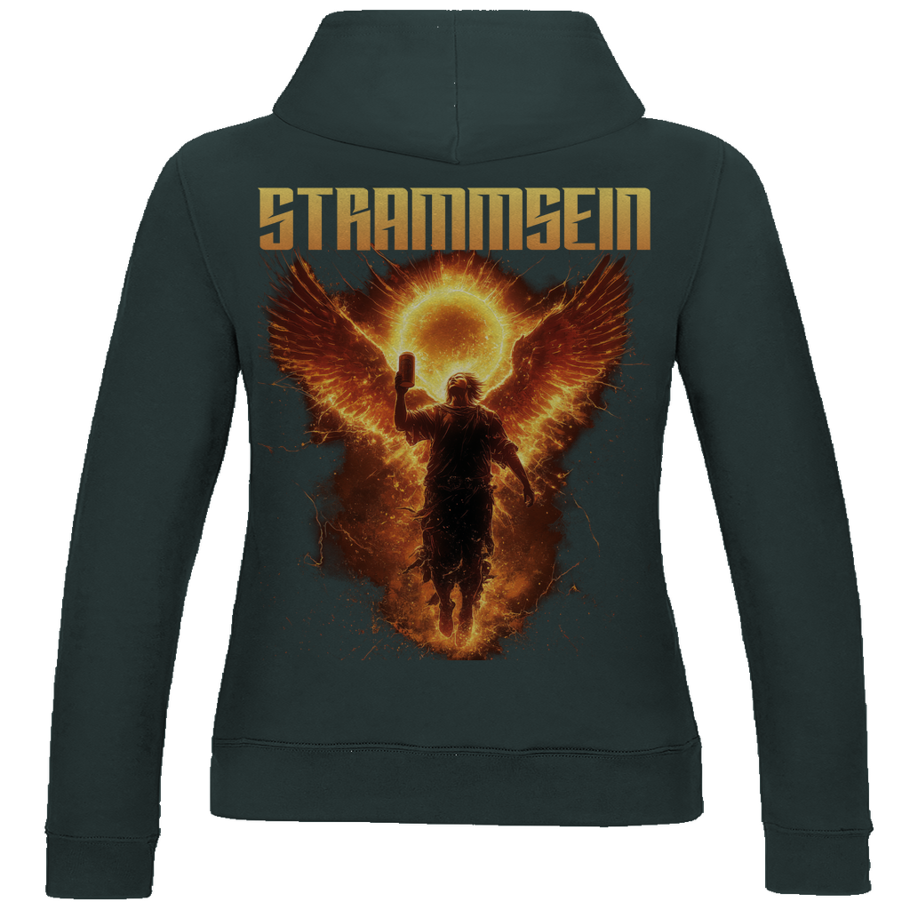 Strammsein Du Ich Wir Bier - Damen Hoodie Charcoal (Heather)