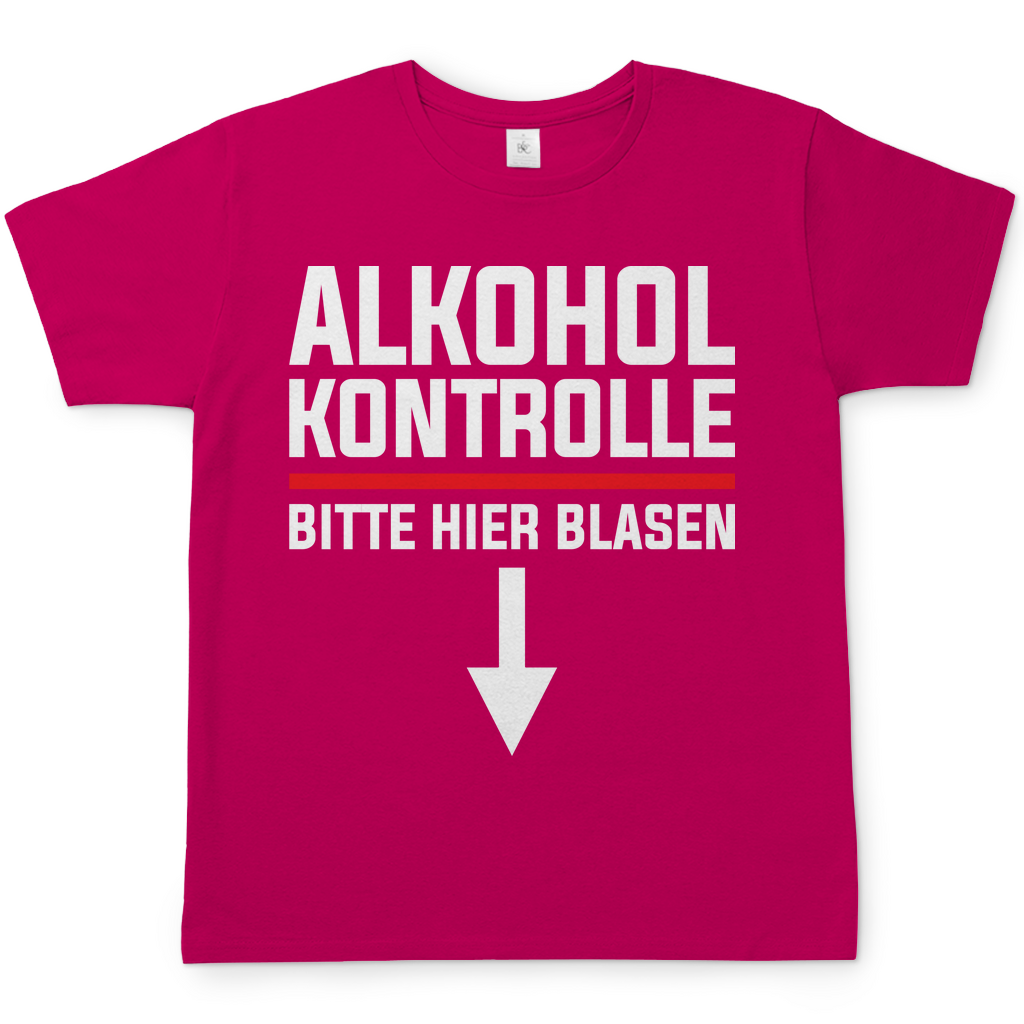 Alkohol Kontrolle bitte hier Blasen - Herren Shirt