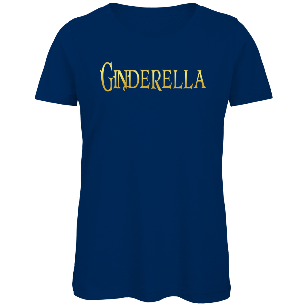 Ginderella - Prinzessin Gold - Damen Premium Bio T-Shirt Navy