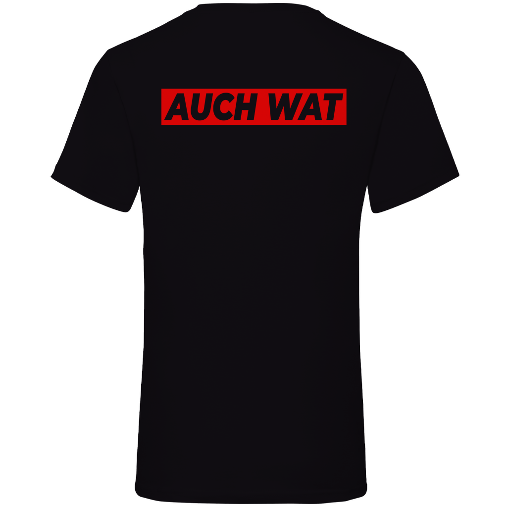 Hinten steht auch wat - Beidseitiger Druck - Herren V-Neck Shirt