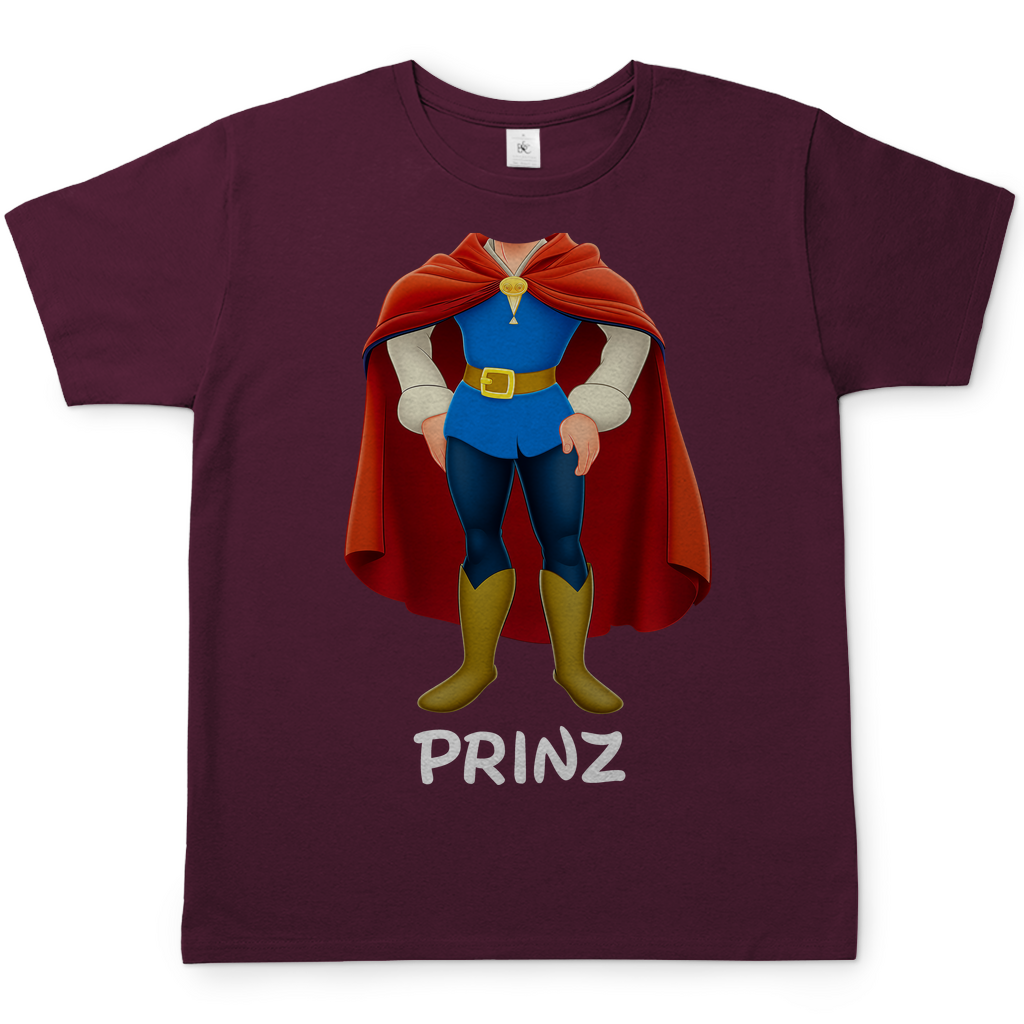 Schneewittchen und die 7 Zwerge - Prinz - Herren Shirt Burgundy