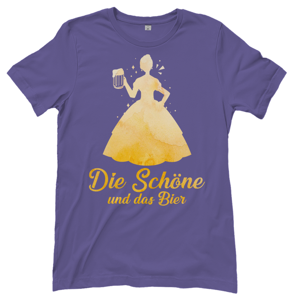 Die schöne und das Bier - Prinzessin Aquarell - Damenshirt Millennial Lilac