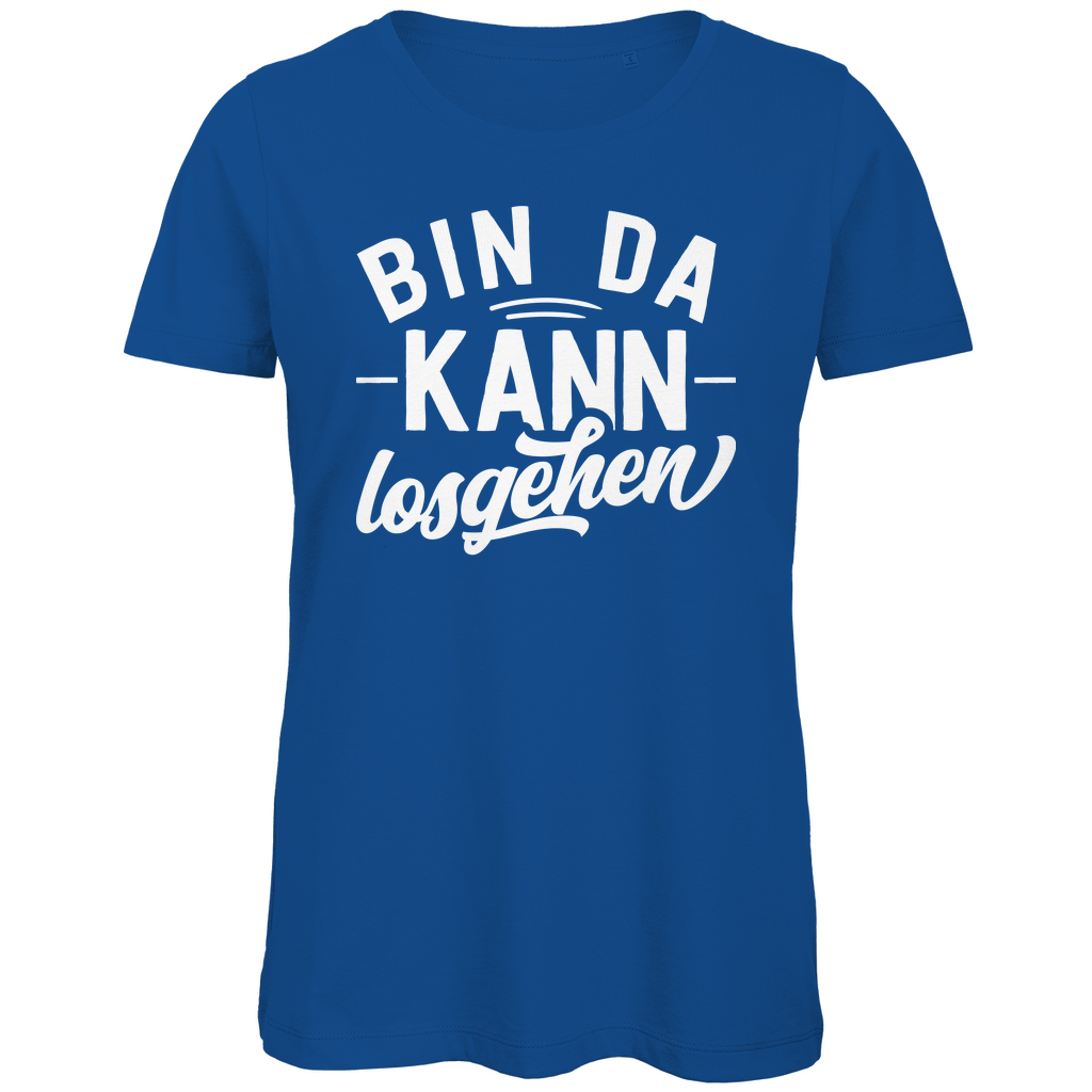 Bin da kann losgehen - Damen Premium Bio T-Shirt Royal Blue