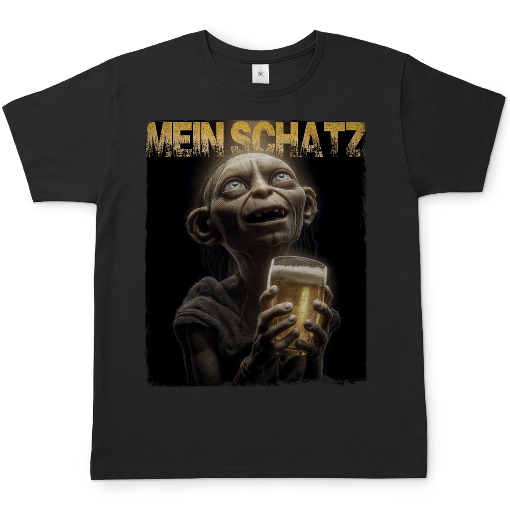 Bier Gollum mein Schatz Herr der Ringe LOTR - Herren T-Shirt Black