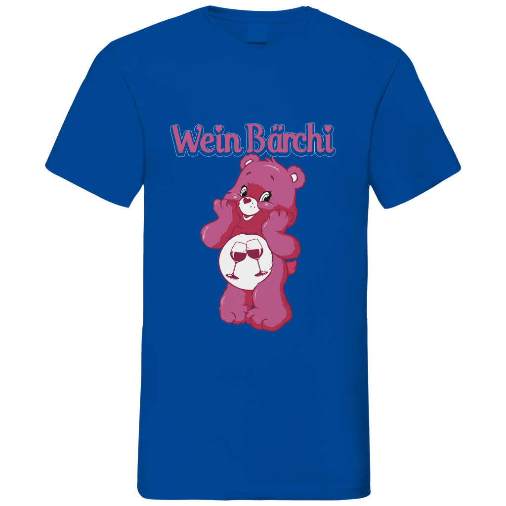 Wein Bärchi - Glücksbärchi - Herren V-Neck Shirt