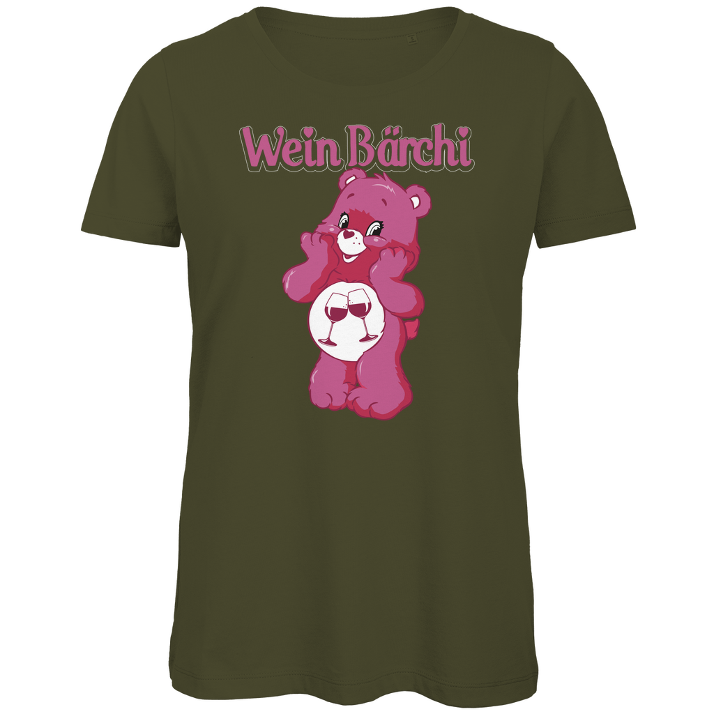 Wein Bärchi - Glücksbärchi - Damen Premium Bio T-Shirt Khaki