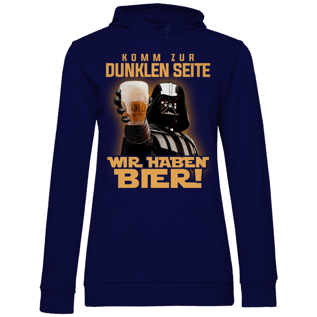 Komm zur dunklen Seite wir haben Bier Darth Vader - Damen Hoodie Navy Blue
