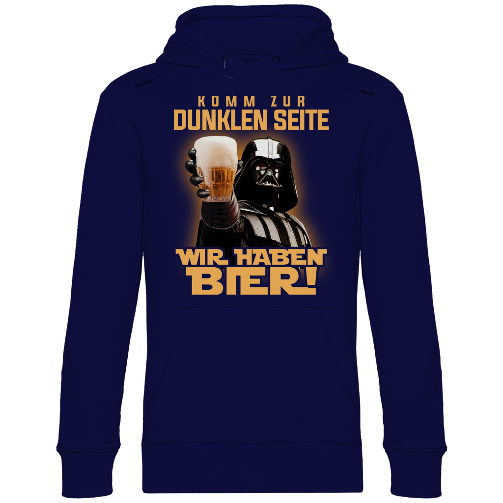 Komm zur dunklen Seite wir haben Bier Darth Vader - Unisex Hoodie Navy Blue