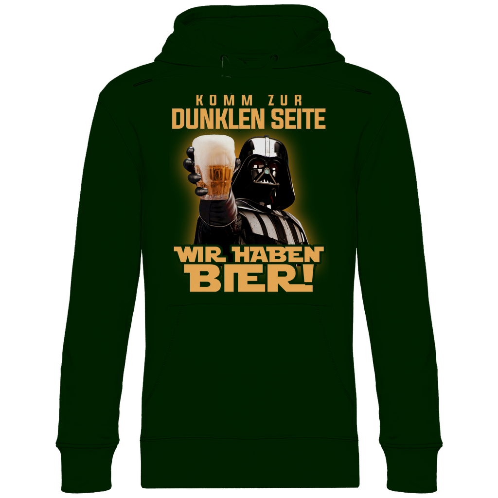 Komm zur dunklen Seite wir haben Bier Darth Vader - Unisex Hoodie Forest Green