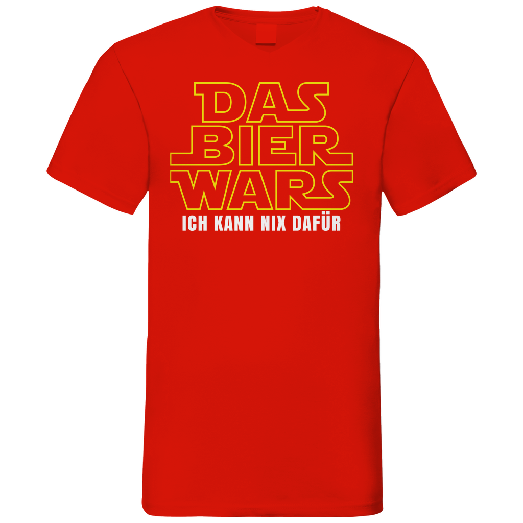 Das Bier Wars ich kann nix dafür Star Wars - Herren V-Neck Shirt Red