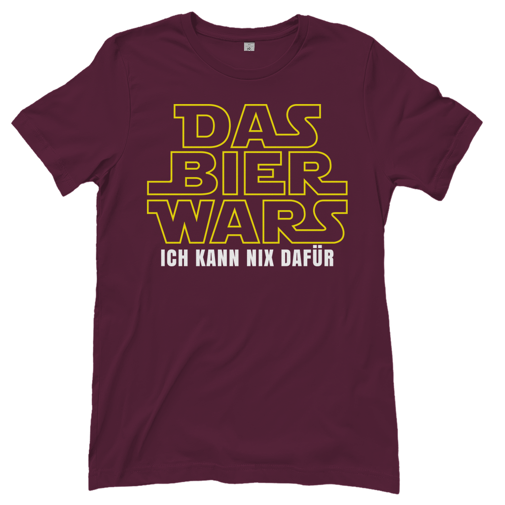 Das Bier Wars ich kann nix dafür Star Wars - Damenshirt Burgundy