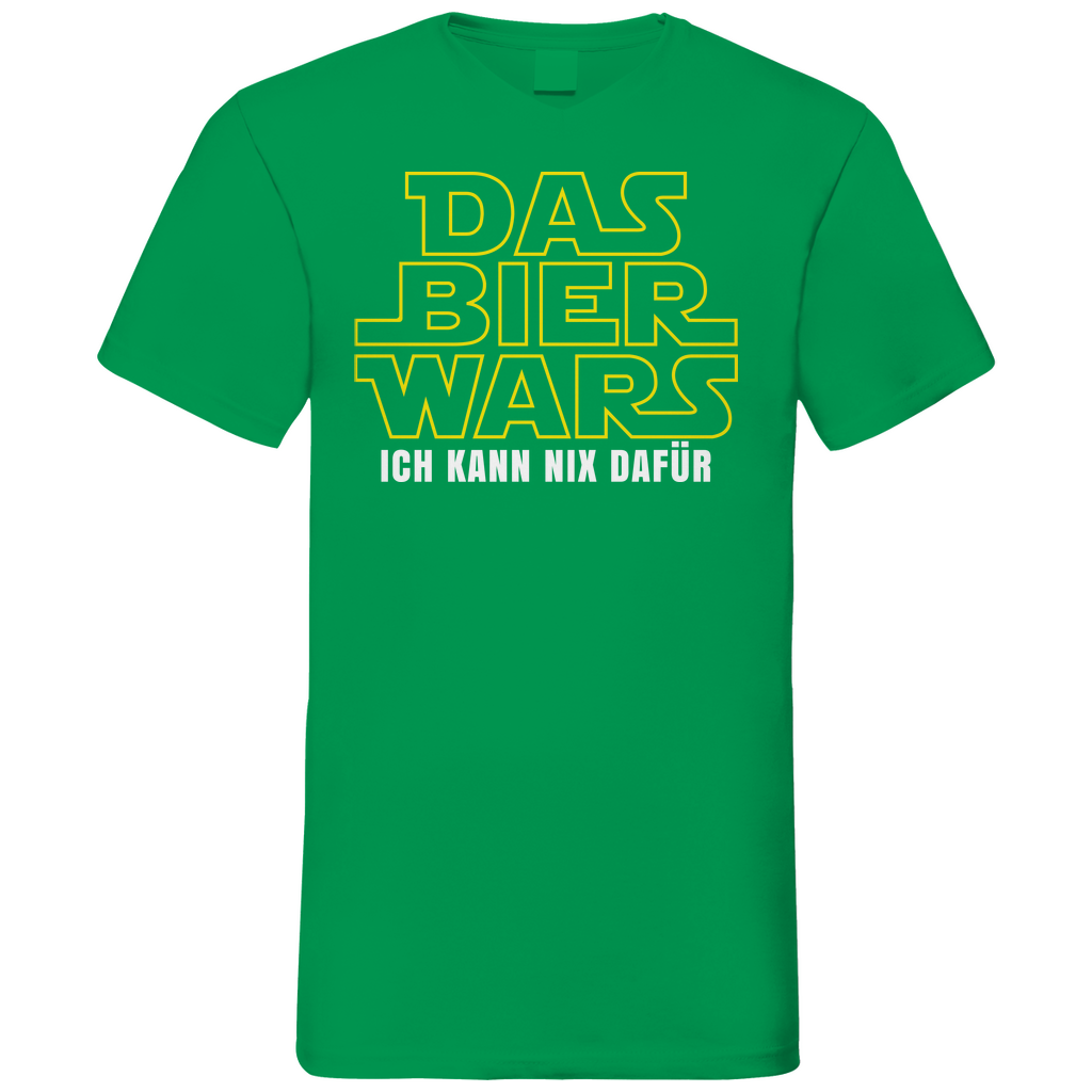 Das Bier Wars ich kann nix dafür Star Wars - Herren V-Neck Shirt Kelly Green