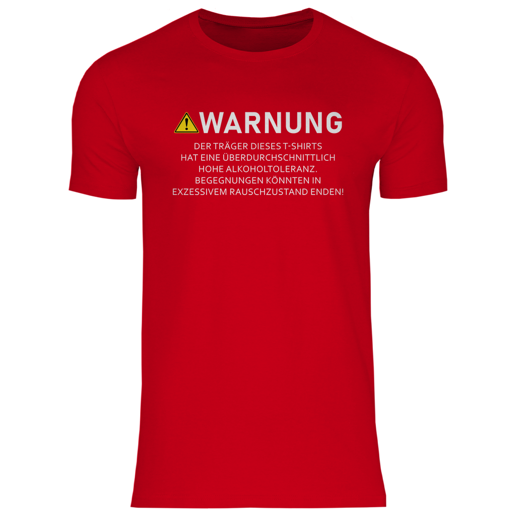 Warnung - Überdurchschnittliche Alkoholtoleranz - Herren Shirt Red