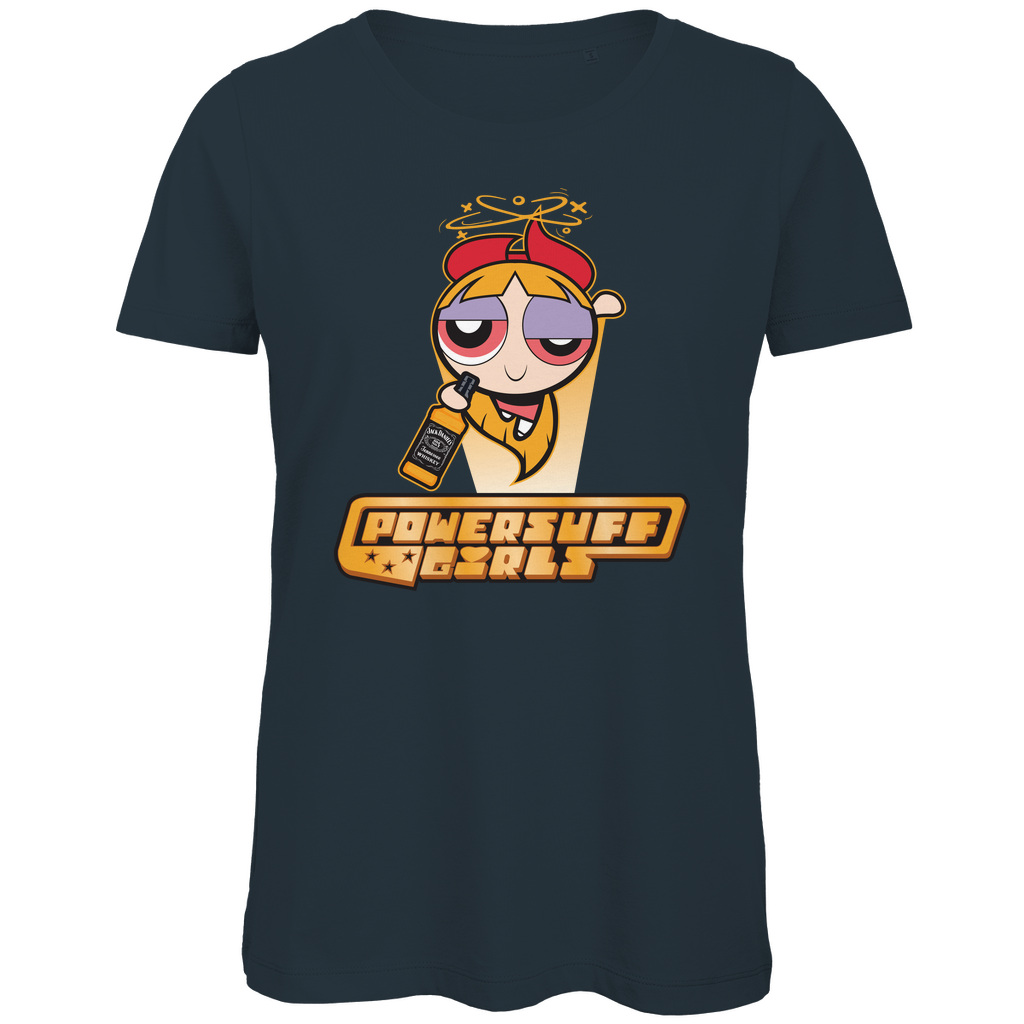 Blossom Powersuff Powerpuff Girls - Damen Premium Bio T-Shirt Dark Grey