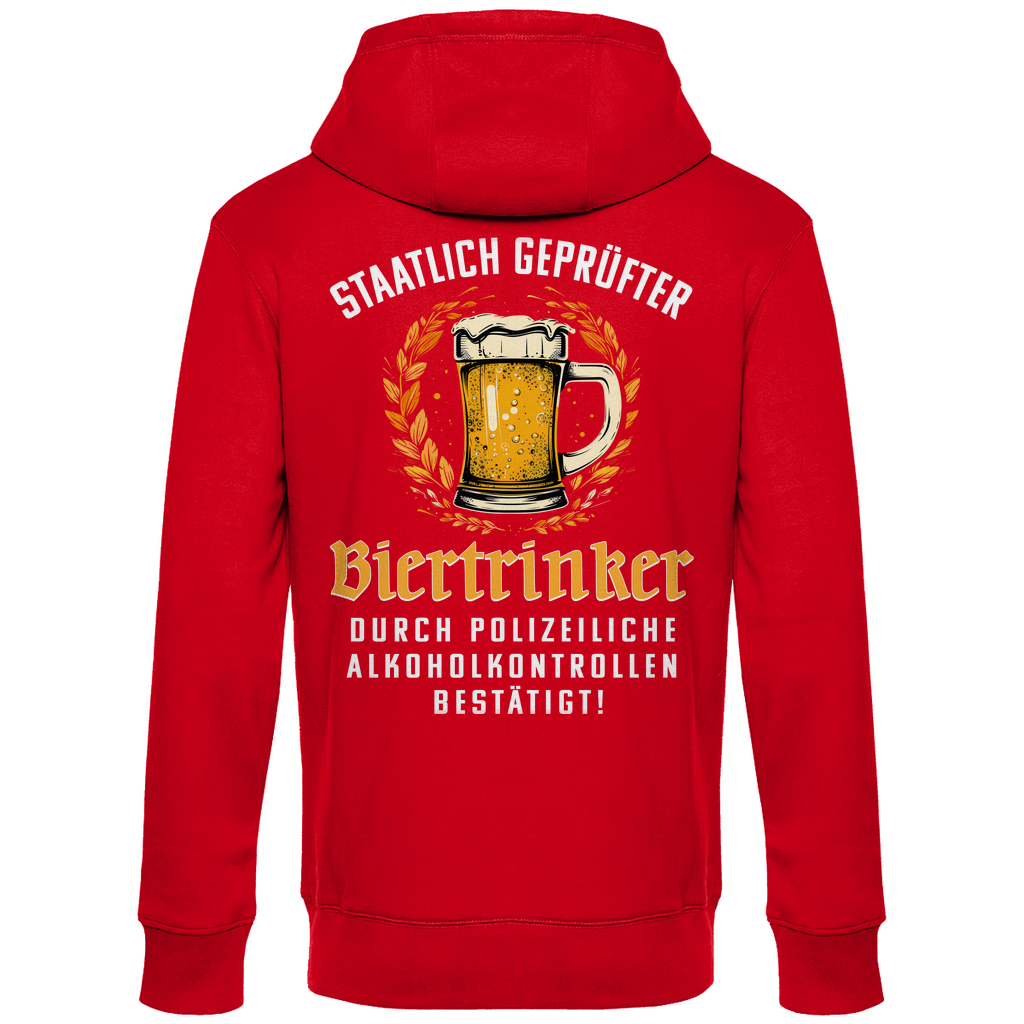Staatlich geprüfter Biertrinker - Unisex Hoodie Red