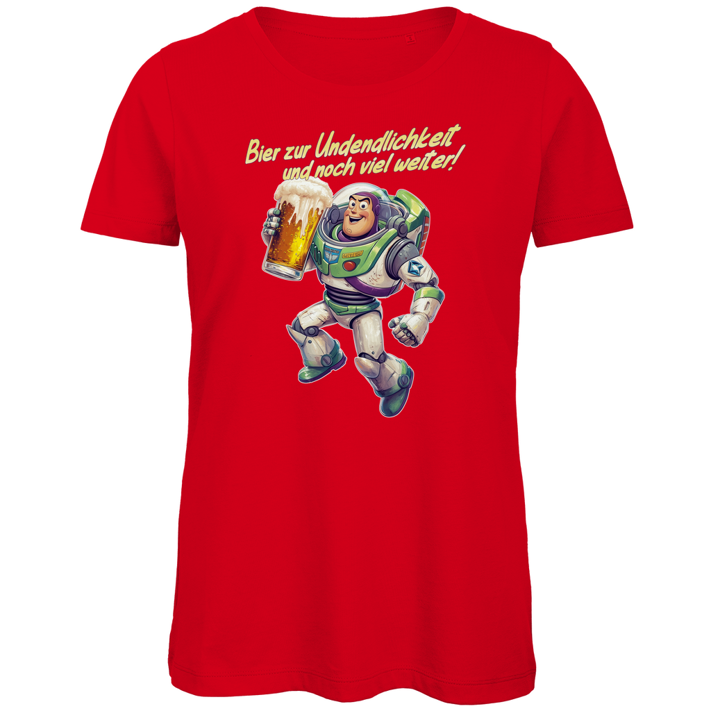 Bier zur Unendlichkeit und noch viel weiter - Buzz Lightyear Toy Story - Damen Premium Bio T-Shirt Red