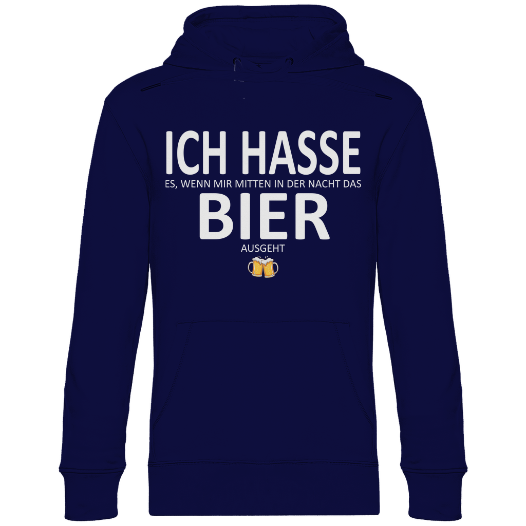Hasse es wenn mir Bier ausgeht - Unisex Hoodie Navy Blue