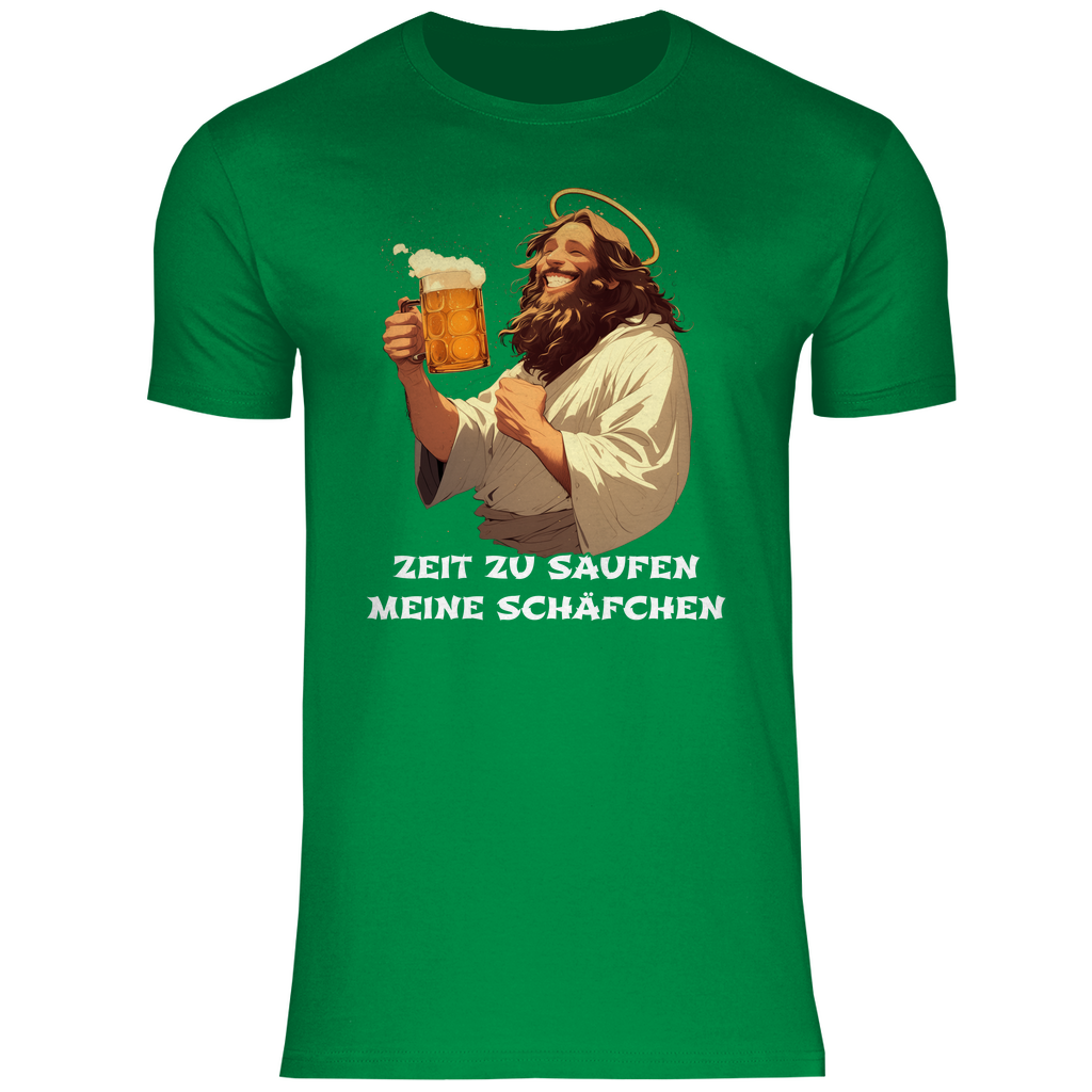 Zeit zu saufen meine Schäfchen - Herren Shirt Kelly Green