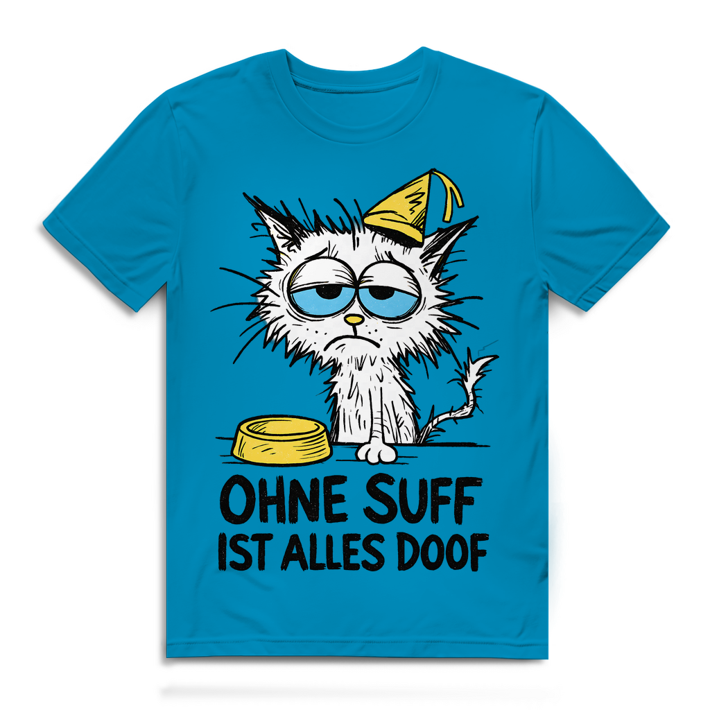 Suffkatze ohne Suff ist alles Doof - Herren Premium Bio T-Shirt Atoll