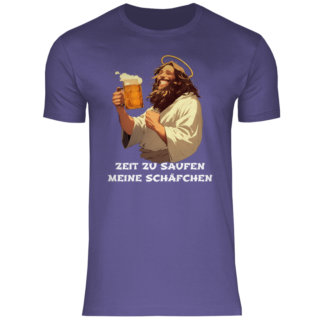 Zeit zu saufen meine Schäfchen - Herren Shirt Millennial Lilac