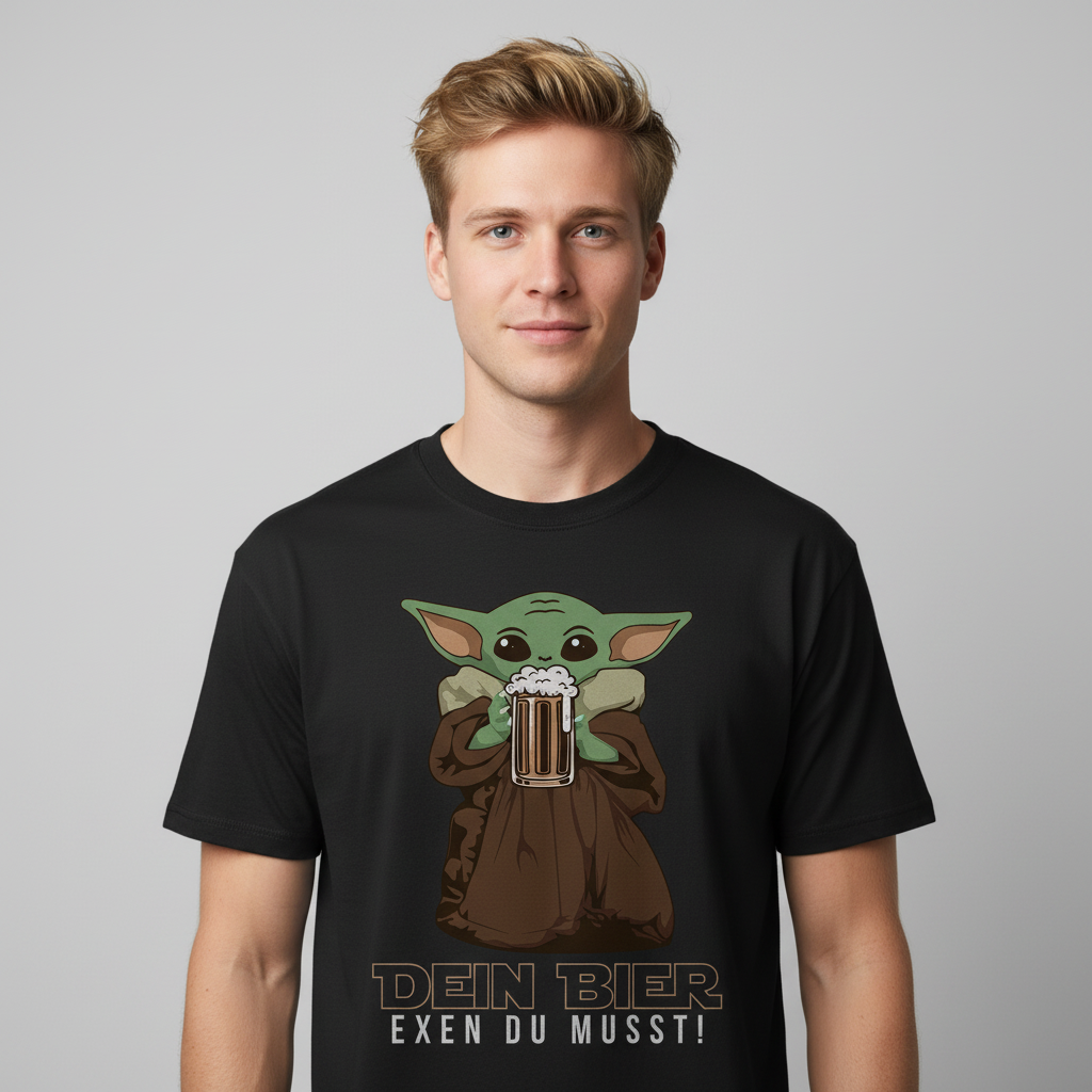 Dein Bier exen du musst Baby Yoda - Herren Shirt