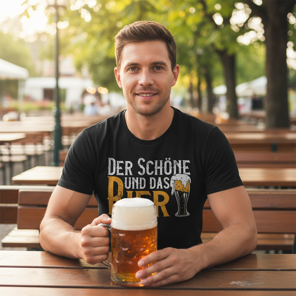 Der Schöne und das Bier - Herren Shirt