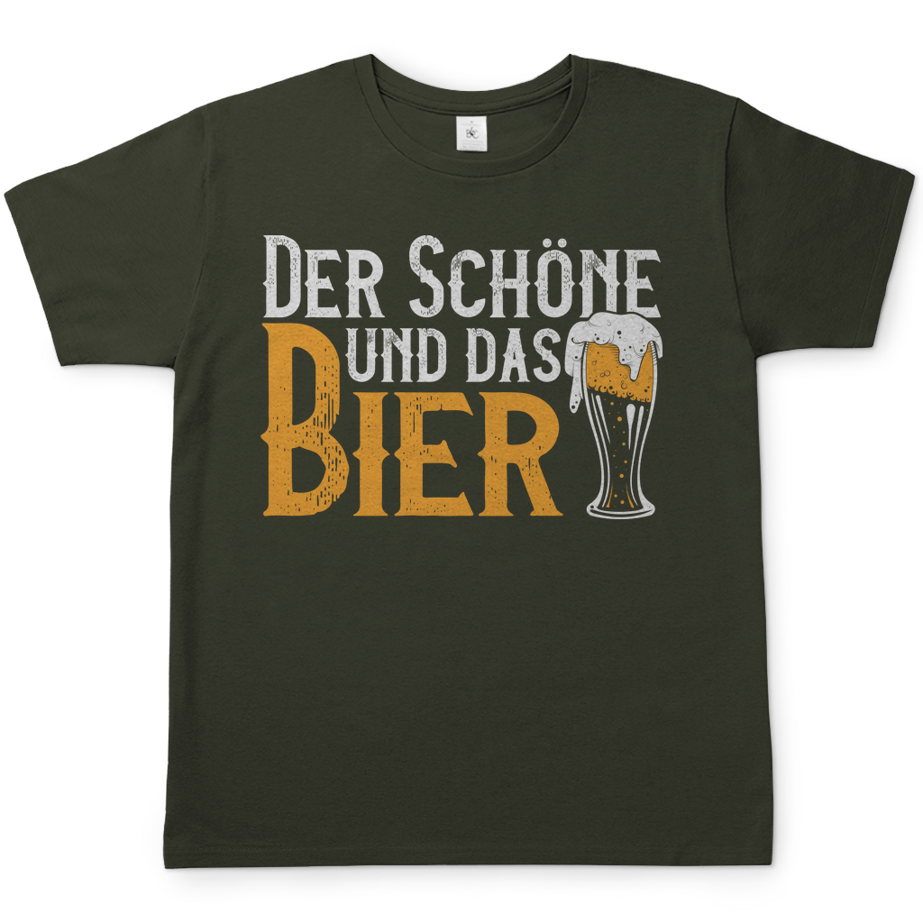 Der Schöne und das Bier - Herren Shirt Urban Khaki