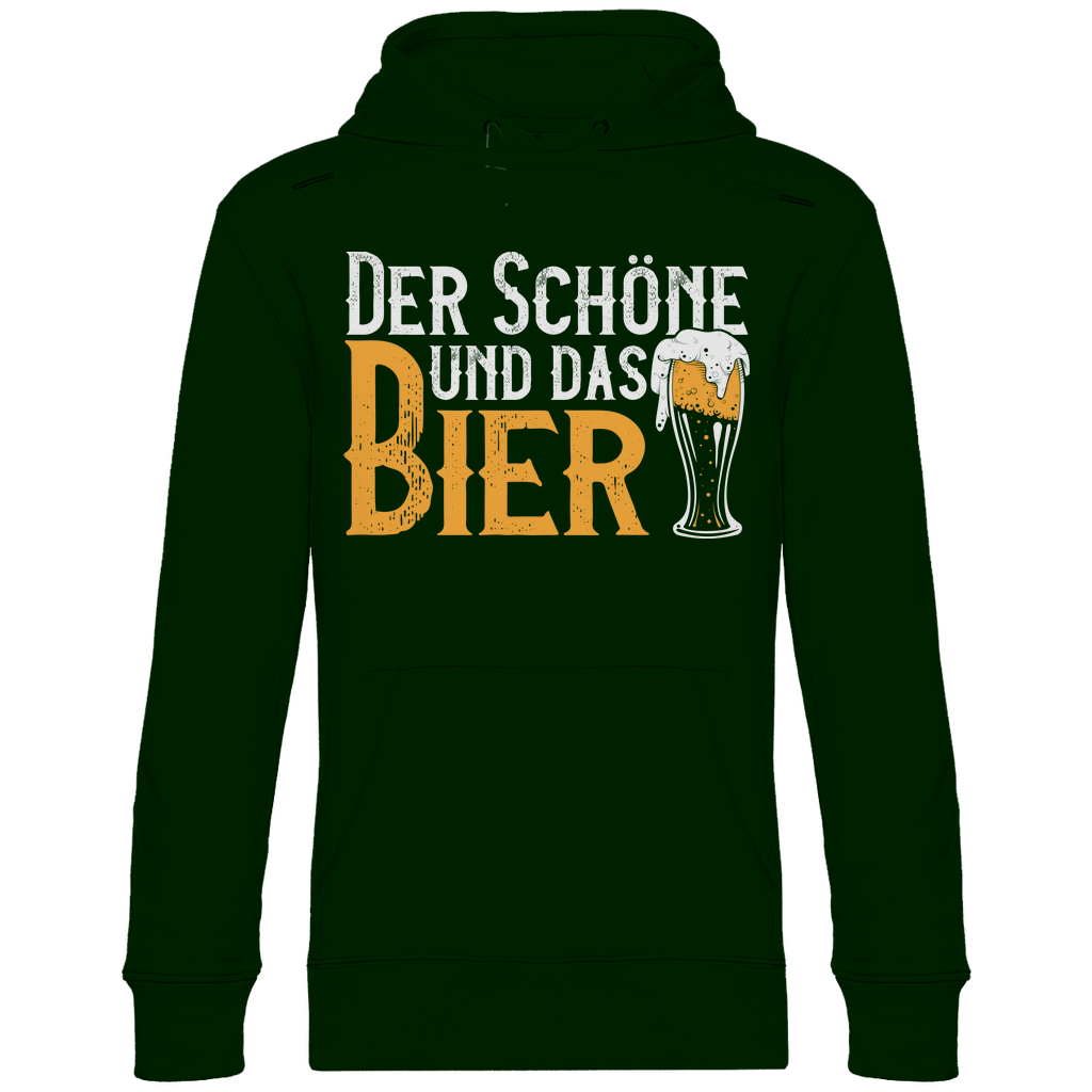 Der Schöne und das Bier - Unisex Hoodie Forest Green