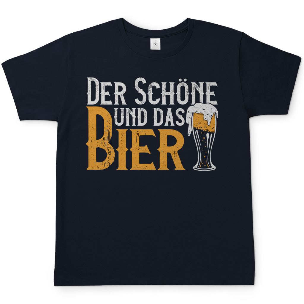 Der Schöne und das Bier - Herren Shirt Navy