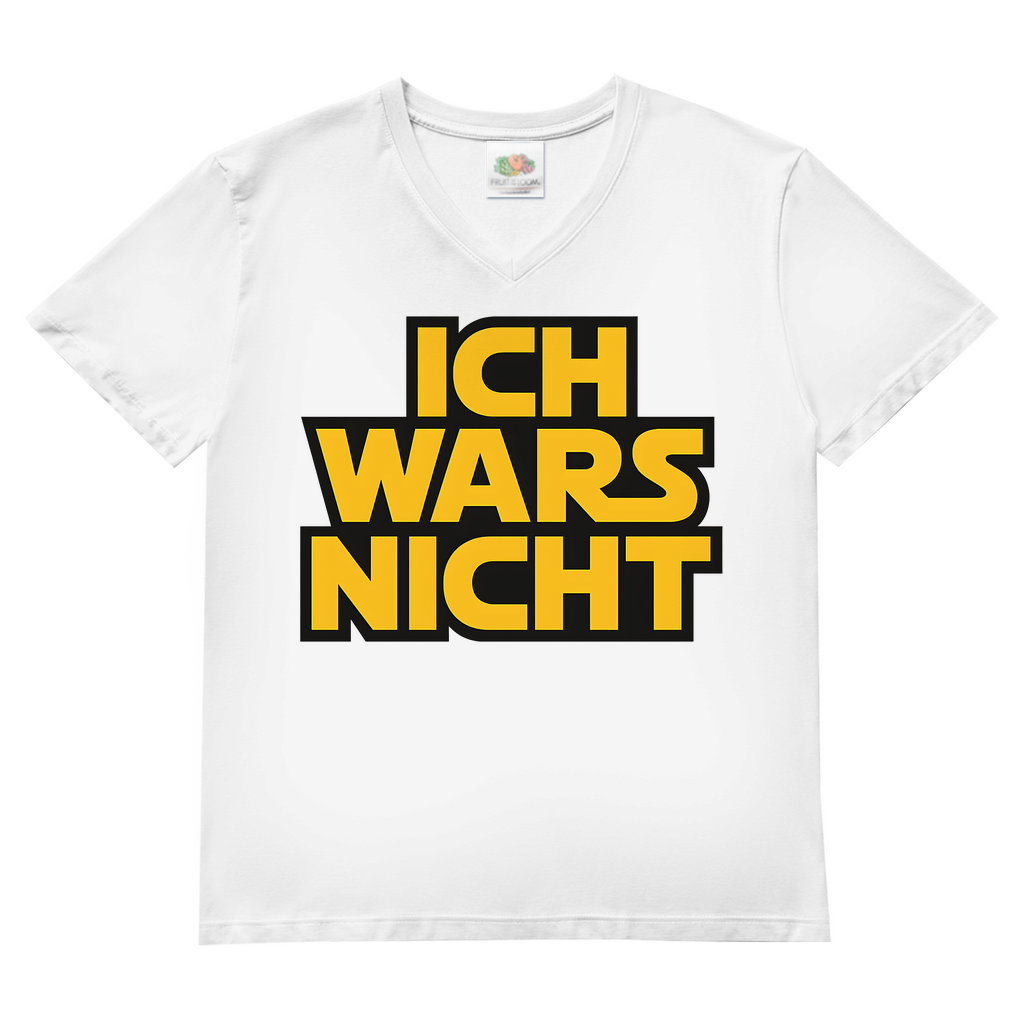 Ich Wars Nicht - Herren V-Neck T-Shirt White