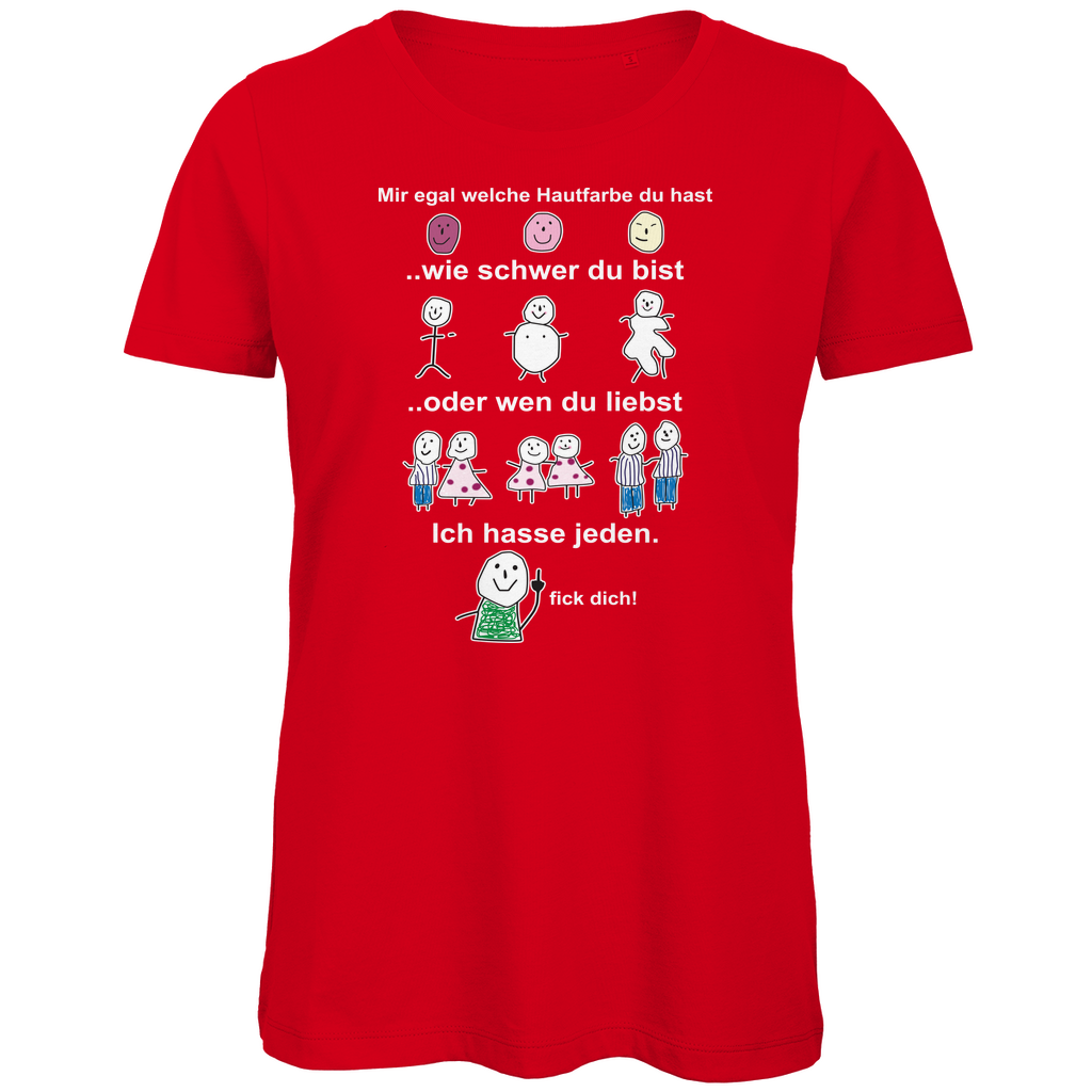 Mir egal welche Hautfarbe du hast - Damen Premium Bio T-Shirt Red