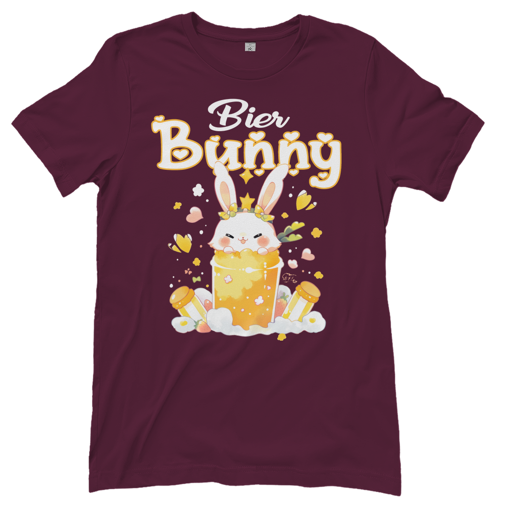 Bier Bunny Hase - Damenshirt Burgundy