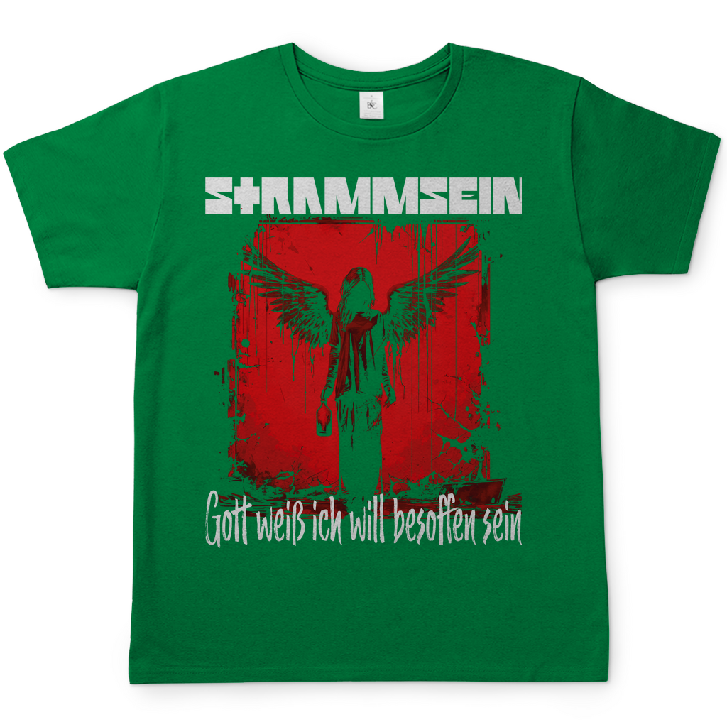 Strammsein Gott weiß ich will besoffen sein - Herren Shirt Kelly Green