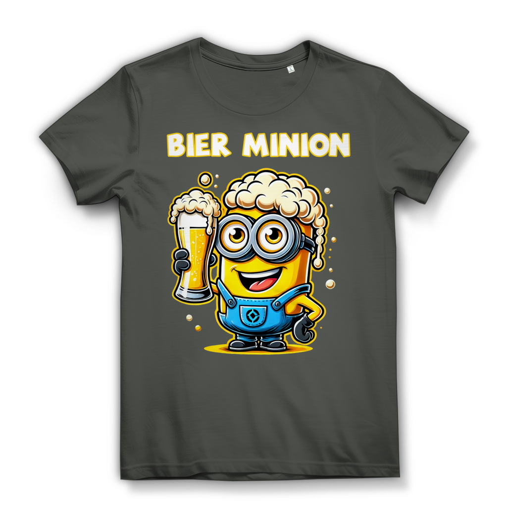 Lustiges Damen Premium Bio T-Shirt – Bier Minion Design für Bierliebhaberinnen