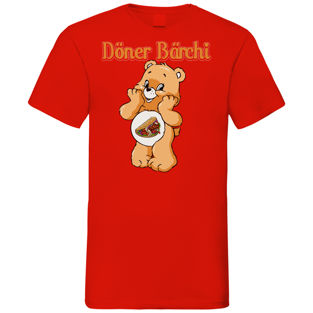 Döner Bärchi - Glücksbärchi - Herren V-Neck Shirt Red