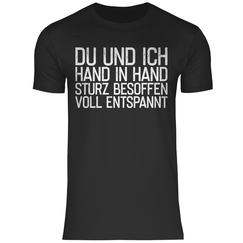 Du und ich Hand in Hand - Herren Shirt Black